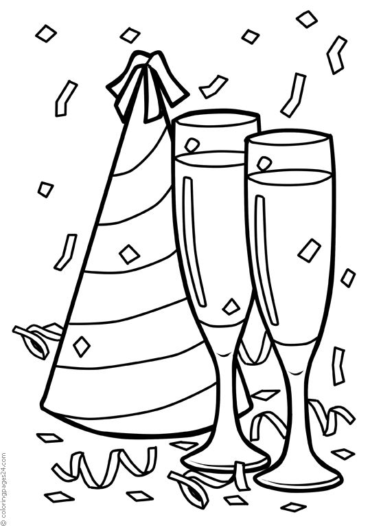 New year coloring pages