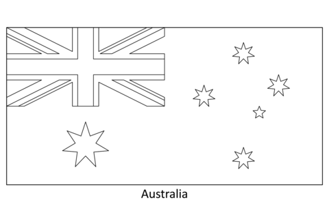 Flag of australia coloring page free printable coloring pages