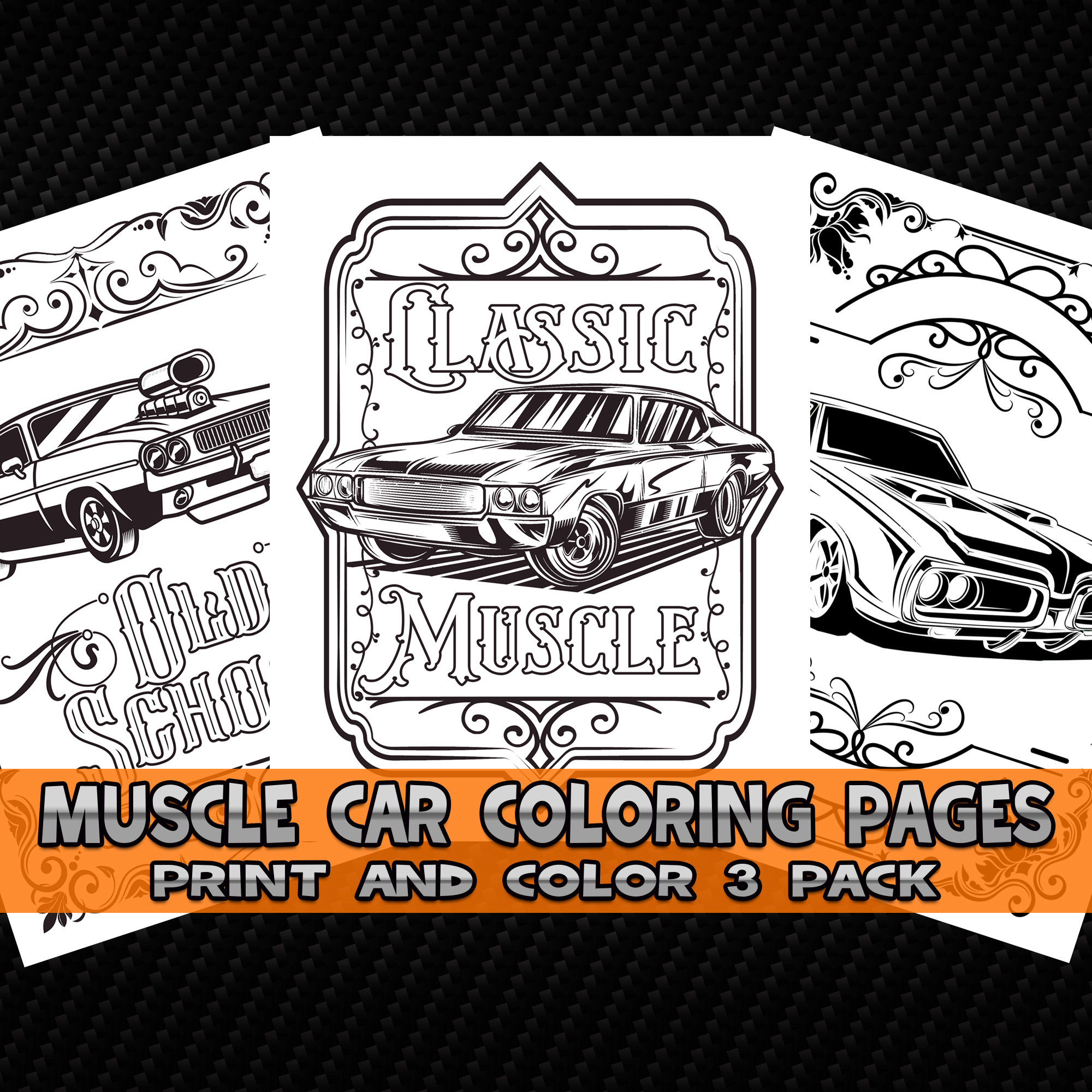 Dibujos para colorear de autos clãsicos paquete de vehãculos impresos y coloreados automãviles hot rods de mãºsculos antiguos