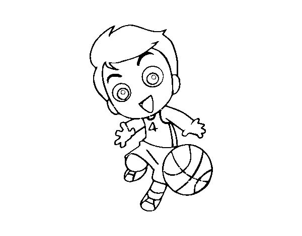 Basketball coloring page