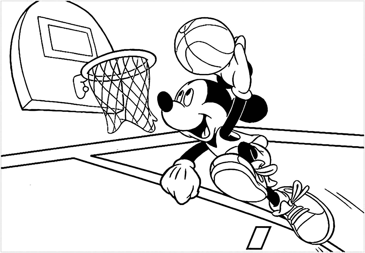 Dibujo imprimible de baloncesto