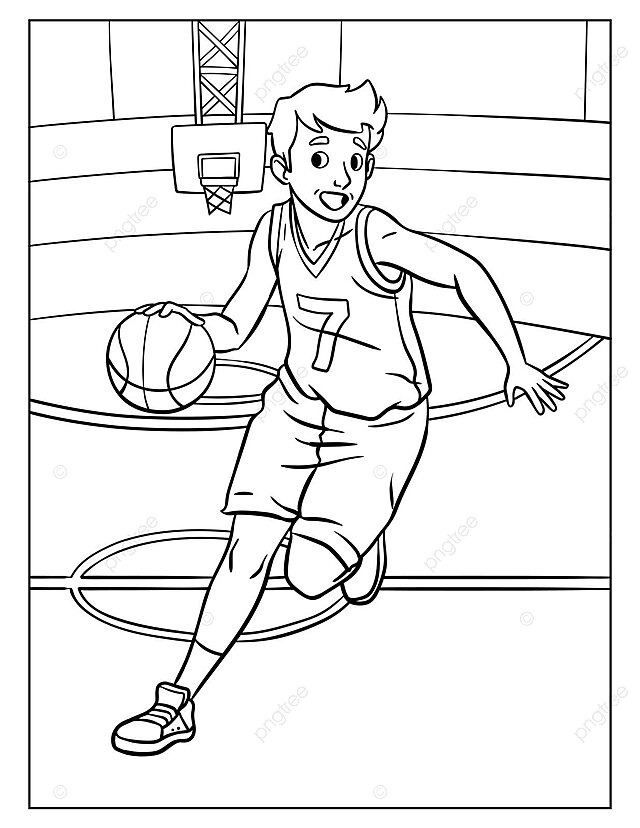 Dibujo de pagina para colorear baloncto ninos recreacion bball vector png dibujos dibujo de baloncto dibujo de anillo dibujo infantil png y vector para dcargar gratis