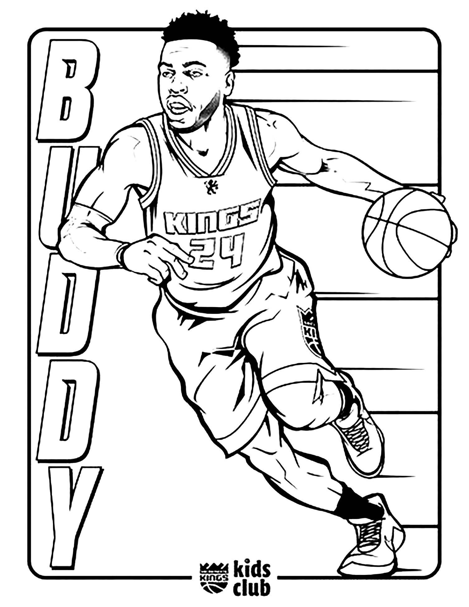 Imagen de baloncesto para descargar y colorear