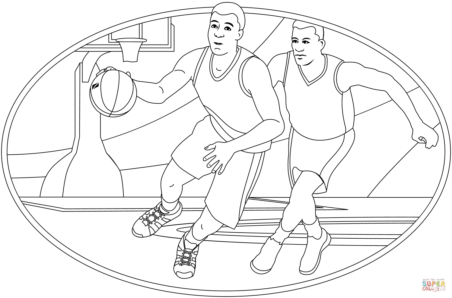 Dibujo de baloncesto para colorear dibujos para colorear imprimir gratis