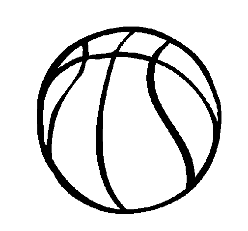 Dibujo de pelota de bãsquet para colorear