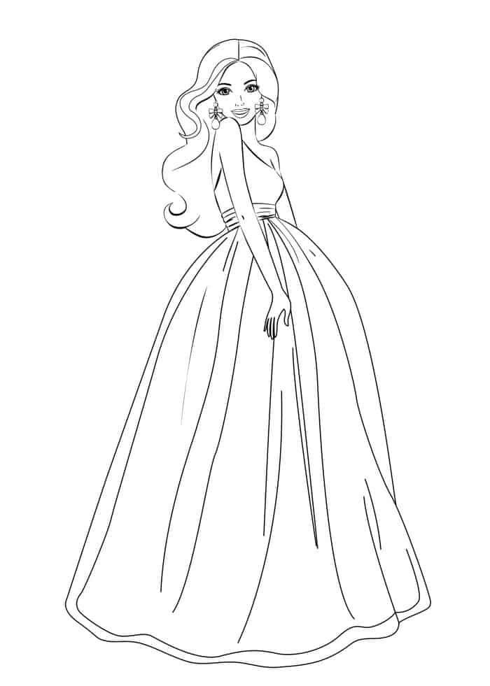 Barbie coloring pages print barbie coloring pages barbie coloring princess coloring pages