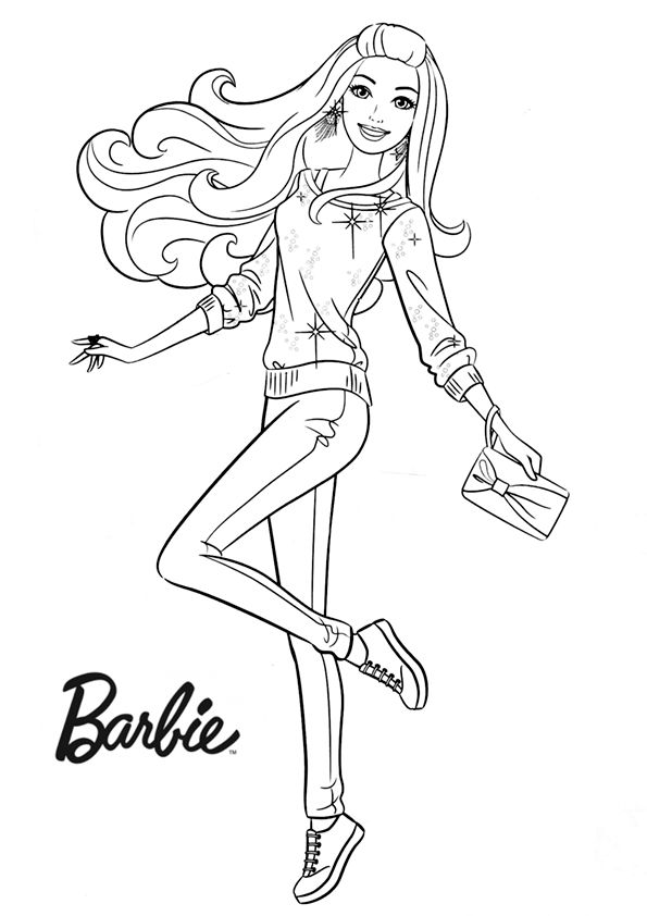 Dibujo de barbie para colorear barbie para colorear barbie pegatinas bonitas