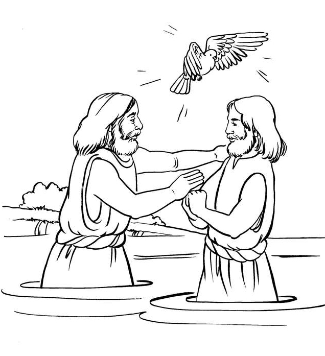 Baptism coloring pages