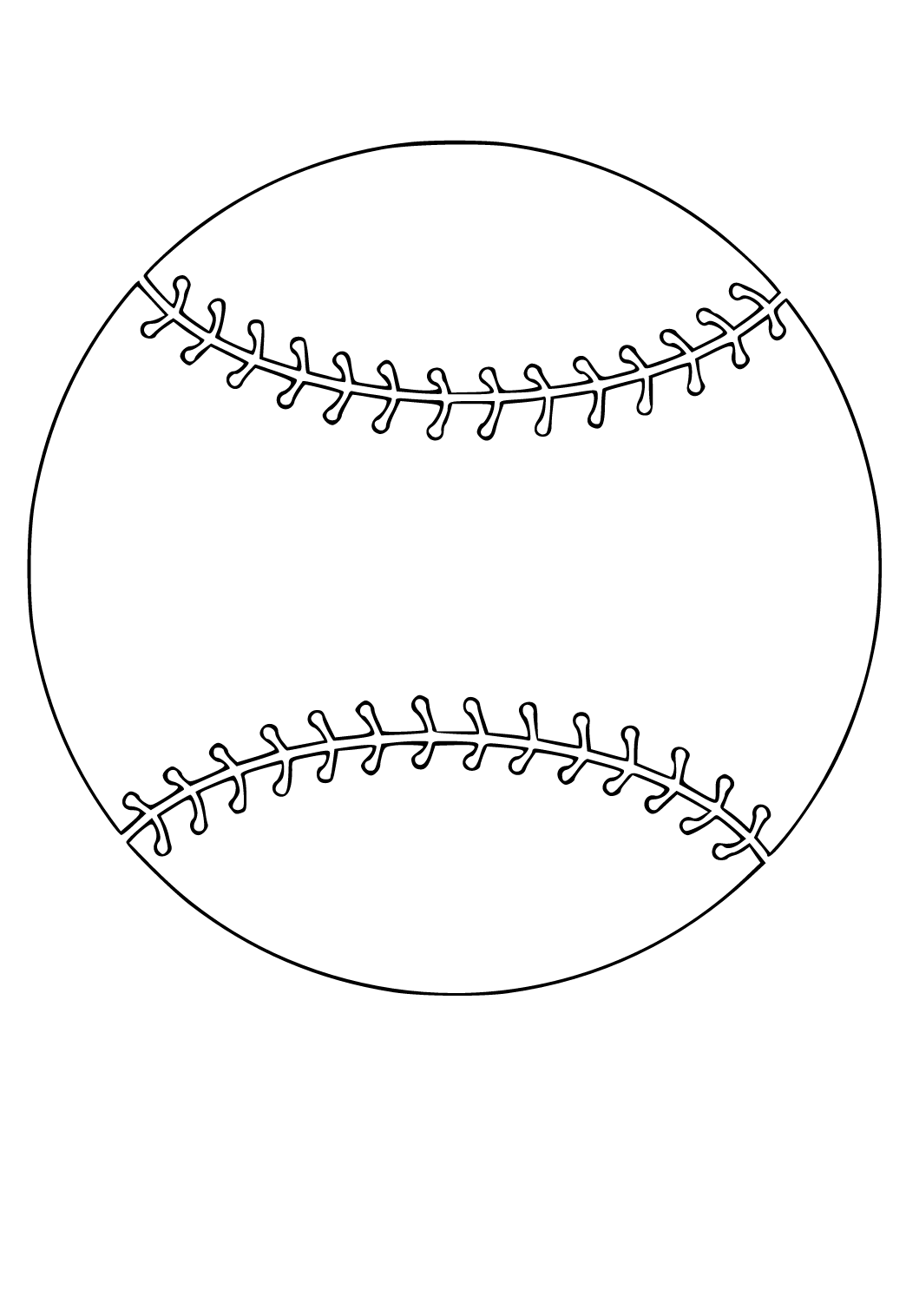 Free printable baseball ball coloring page for adults and kids