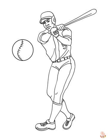 Exciting baseball coloring pages for kids and adults alike