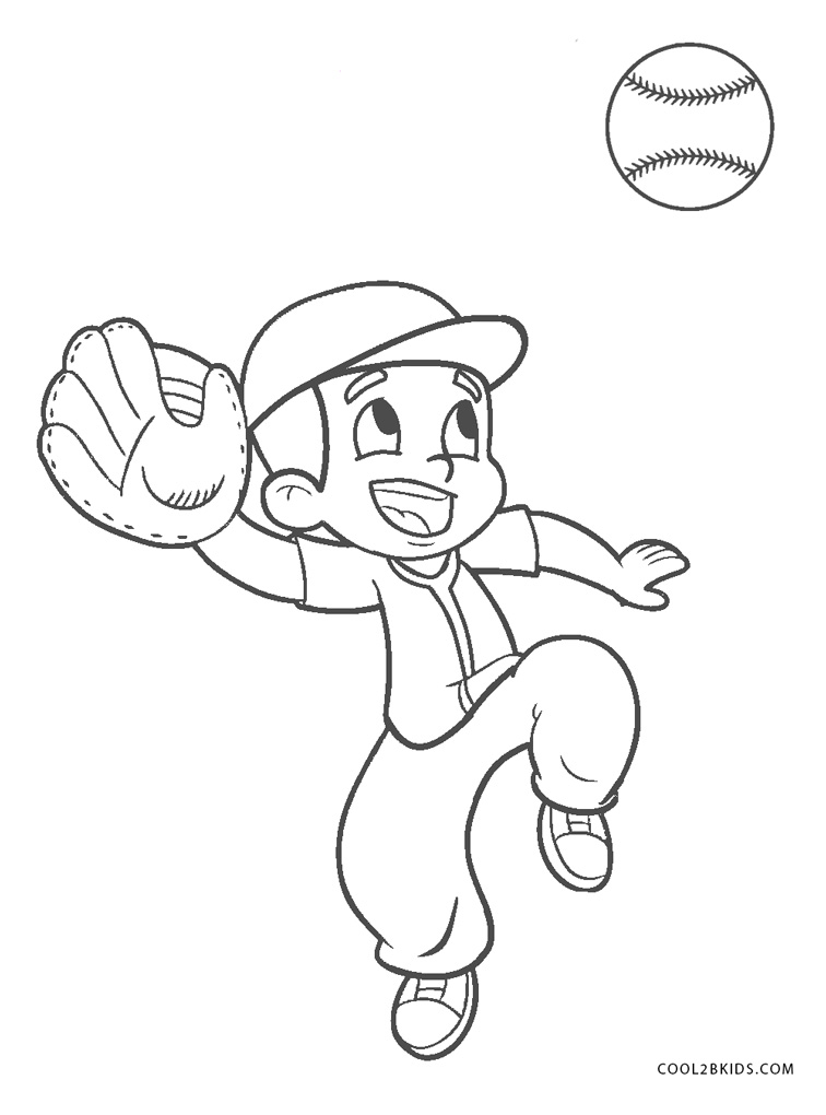 Coloring pages free printable baseball coloring pages