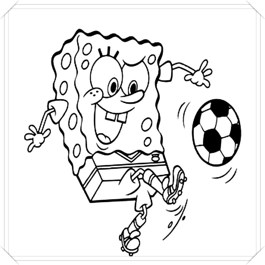 Hermosas imãgenes de bob esponja para colorear para que los mãs chicos se puedan divertir pinâ football coloring pages spongebob coloring sports coloring pages