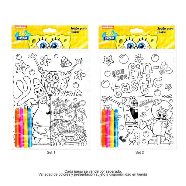 Set para pintar bob esponja varios modelos pza