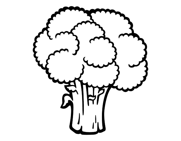 Vegetables broccoli coloring page