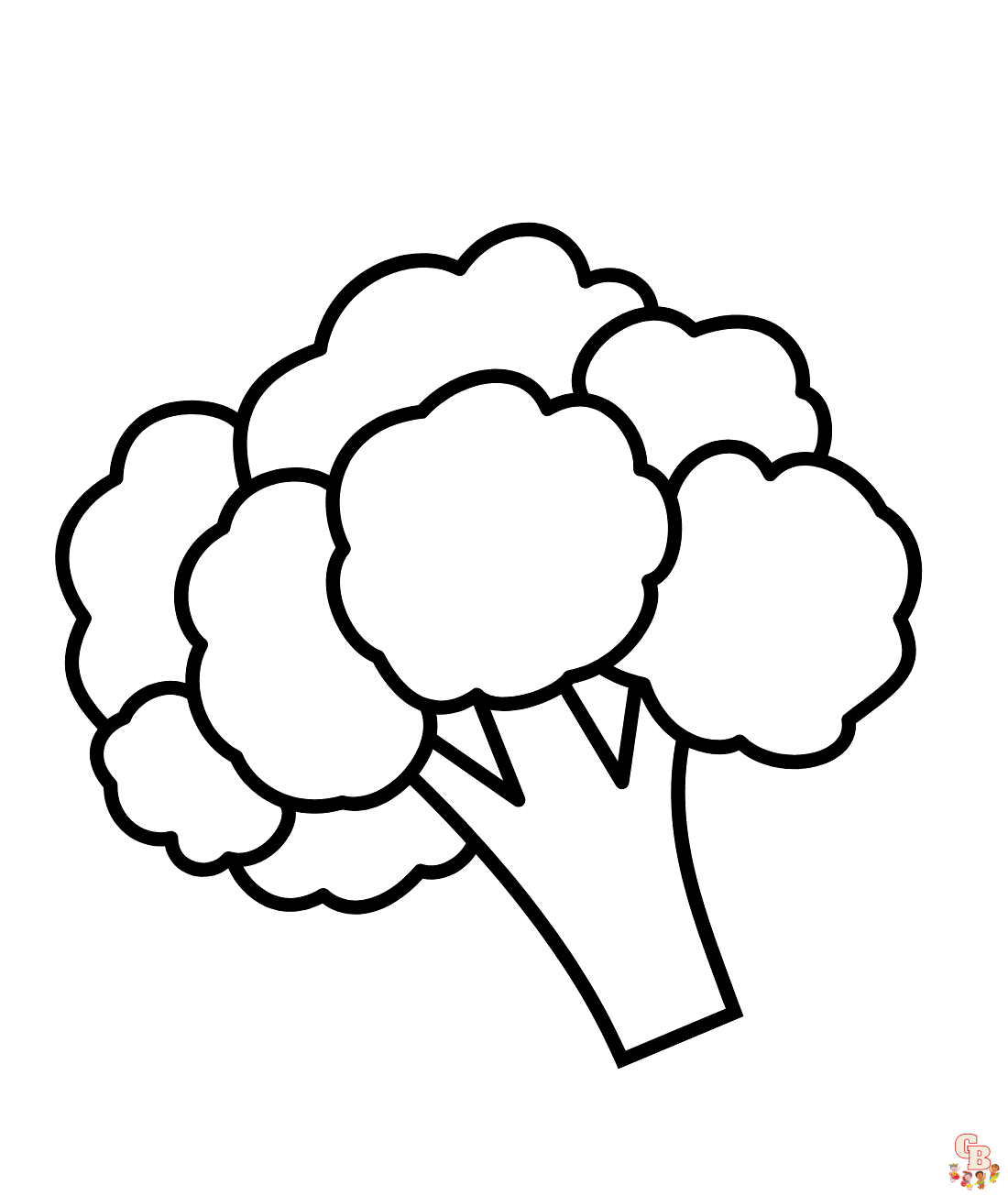 Printable broccoli coloring pages free for kids and adults