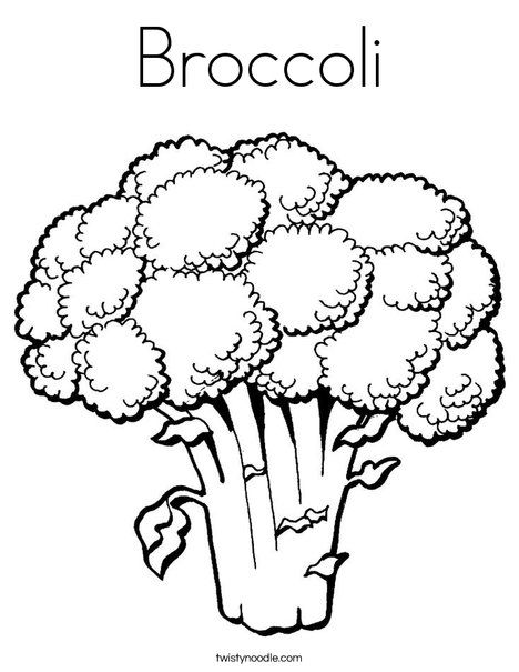 Broccoli coloring page fruit coloring pages vegetable coloring pages coloring pages