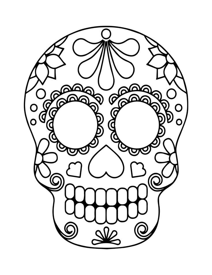 Festive day of the dead loring pages