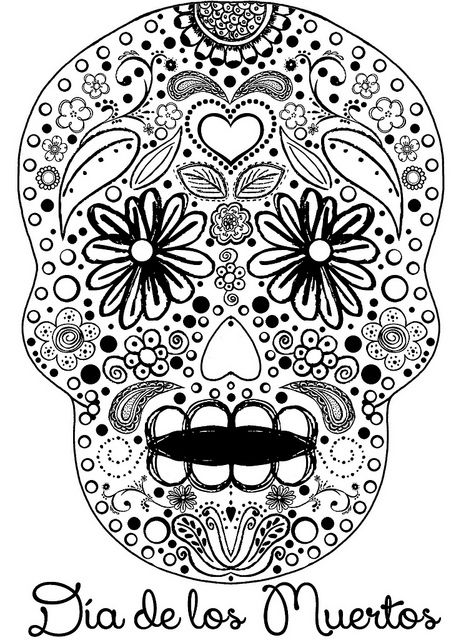 Sugar skull coloring sheet skull coloring pages detailed coloring pages adult coloring pages