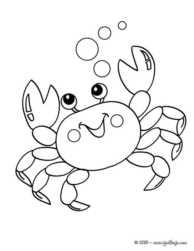 Coloring pages crab art crab painting