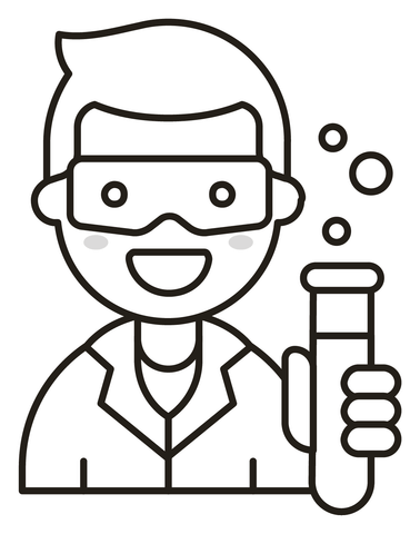 Man scientist coloring page free printable coloring pages