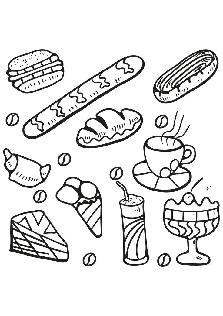Awesome image of food coloring pages