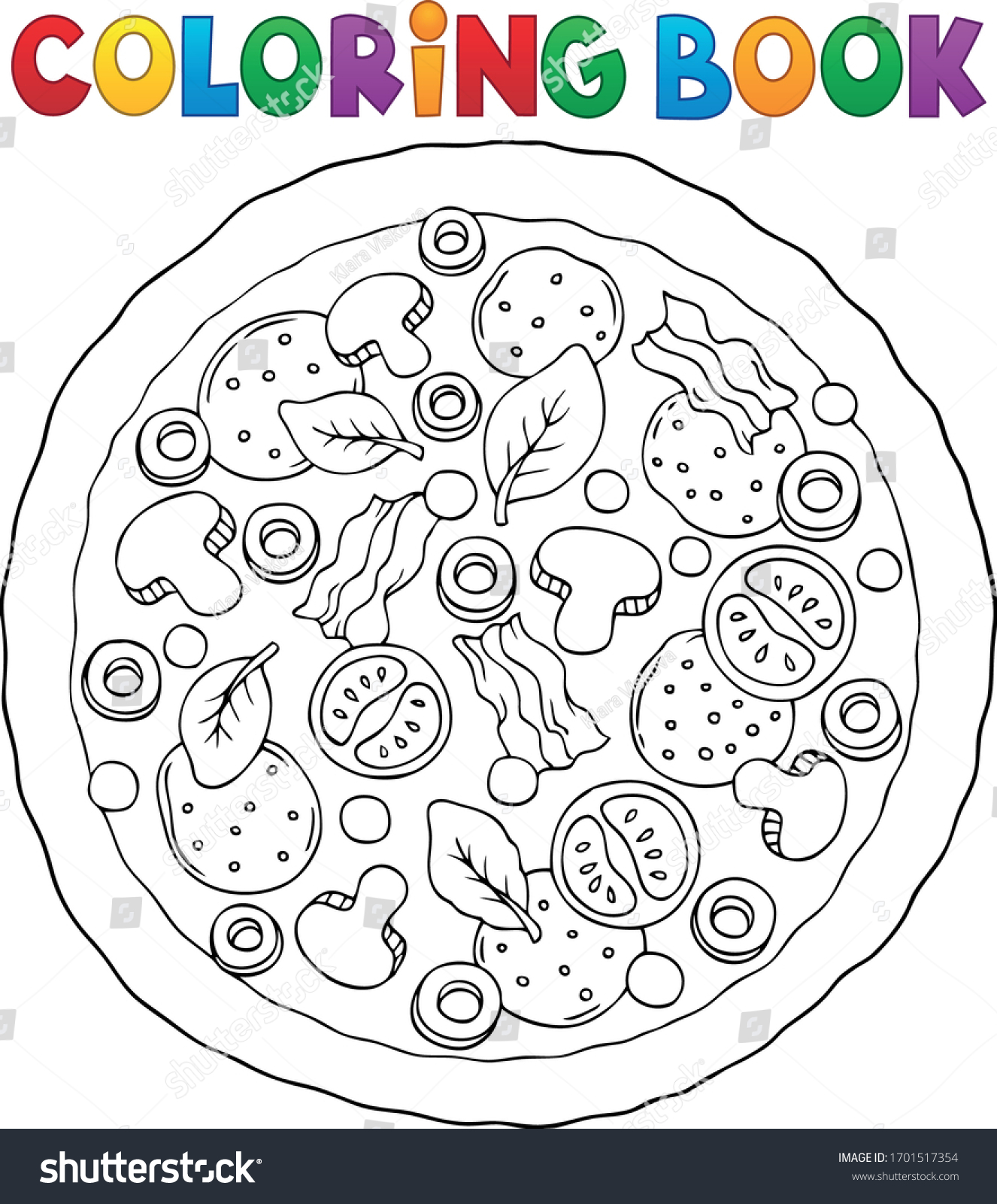 Imãgenes fotos de stock objetos en d y vectores sobre coloring book pizza