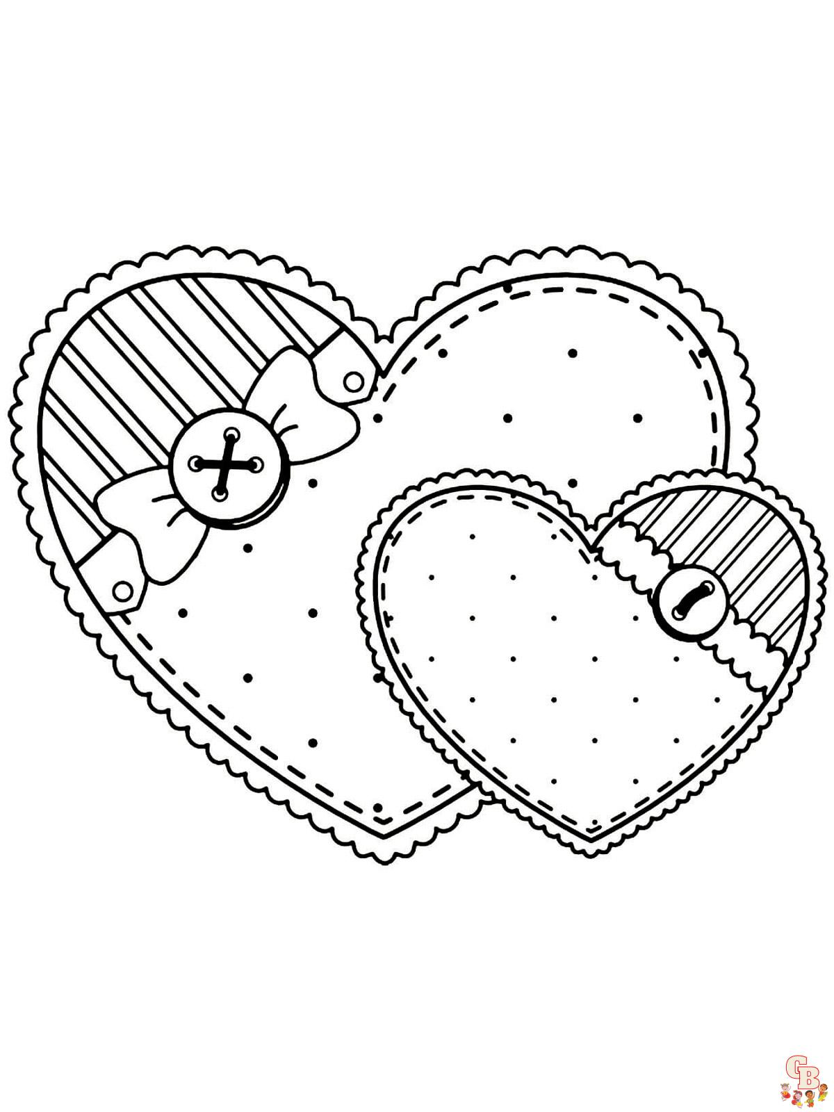 Dibujos de corazones para colorear para niãos