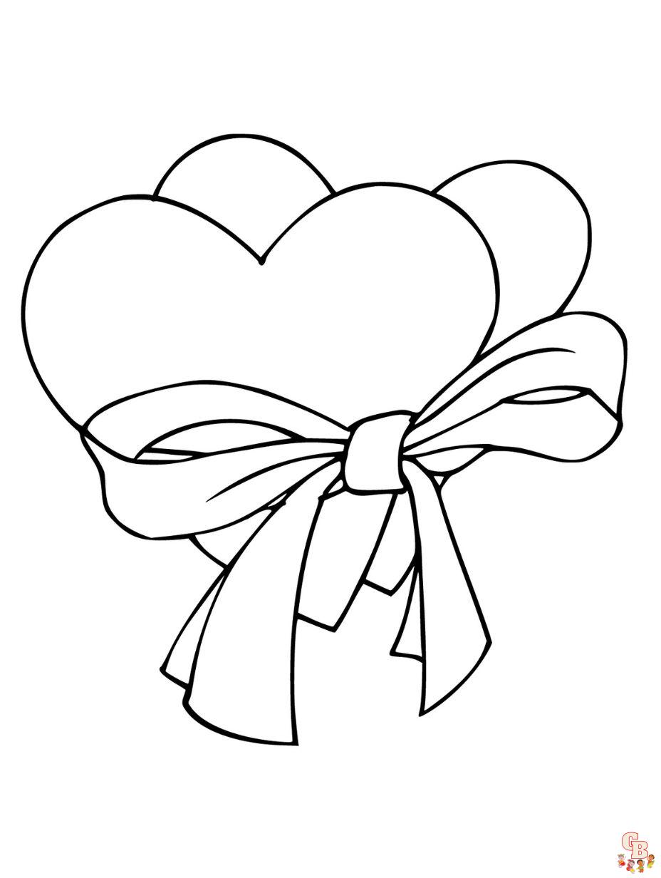 Heart coloring pages for kids