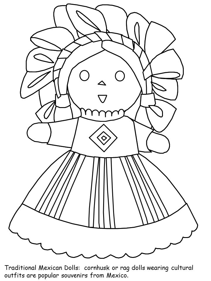 Muãecas para bordar marias mexican doll mexican embroidery dance coloring pages