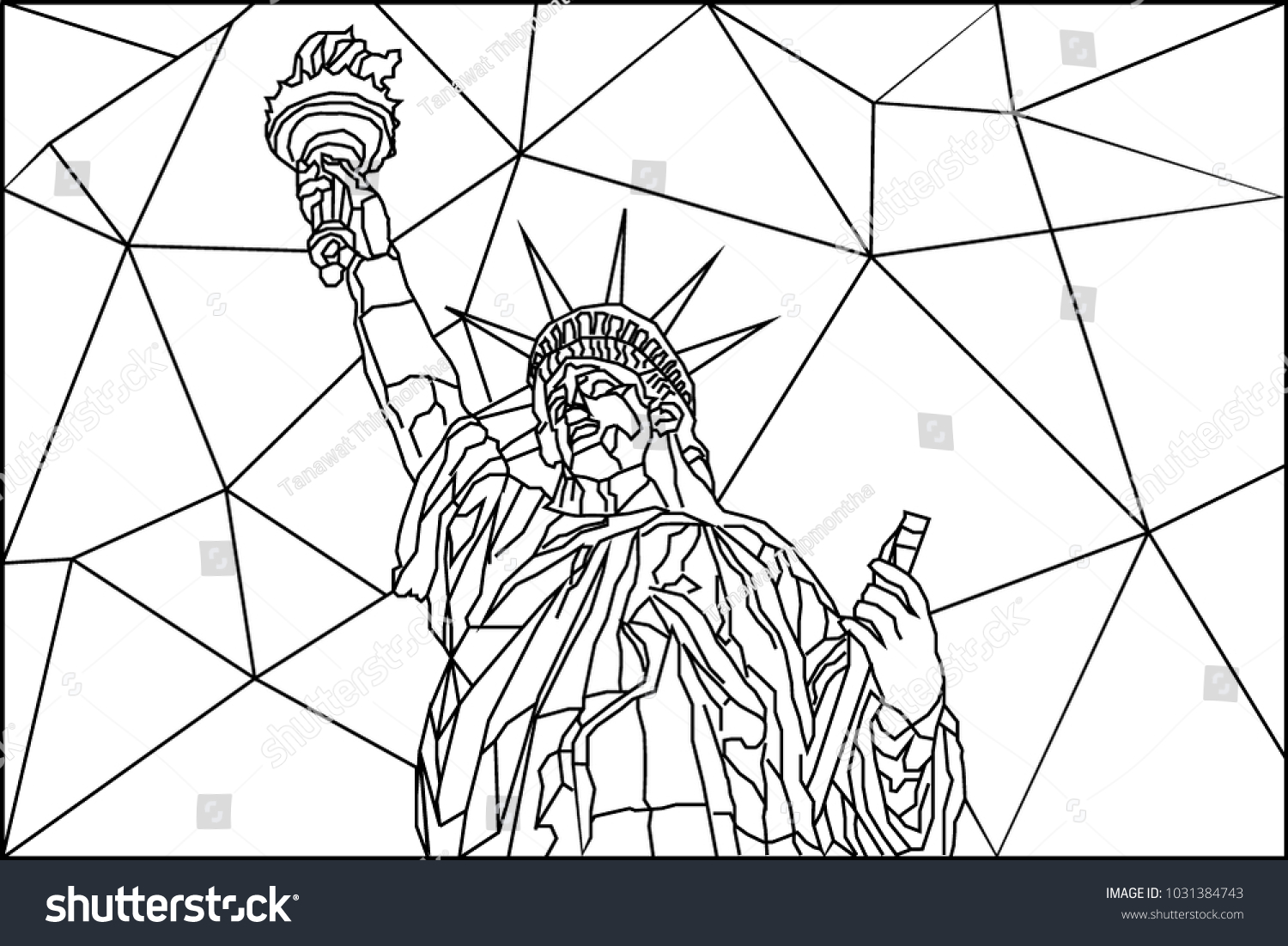 Imãgenes de statue of liberty coloring page
