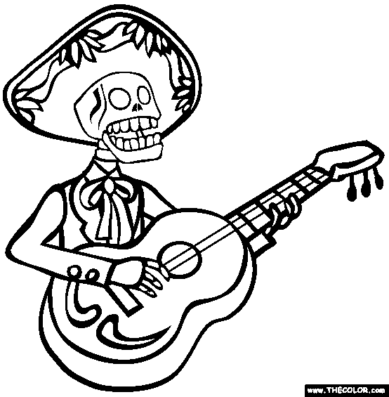 Dia de los muertos online coloring pages page dibujos pãginas para colorear en lãnea dia de los muertos