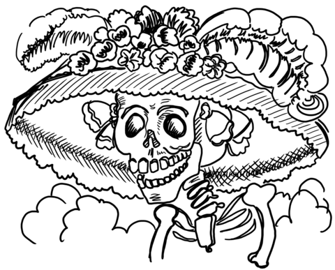 Day of the dead coloring pages free coloring pages