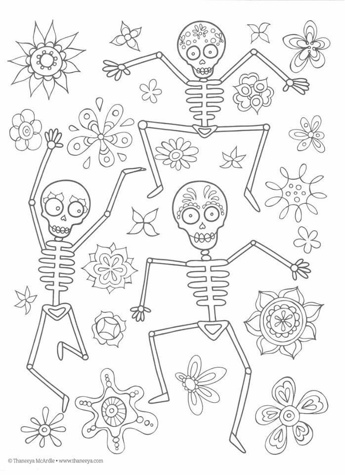 Colecciãn mãs de dibujos para colorear el dãa de los muertos diferentes niveles de dificultad halloween coloring pages coloring pages printable coloring pages