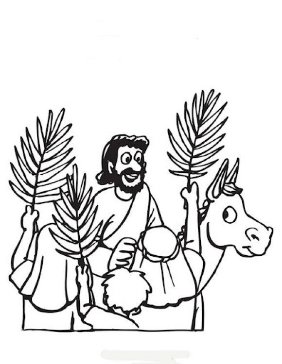 Entrada a jerusalãn palm sunday jesus coloring pages coloring pages