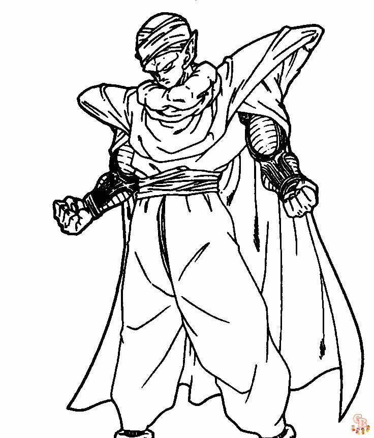 Dragon ball z piccolo coloring pages â free printable easy