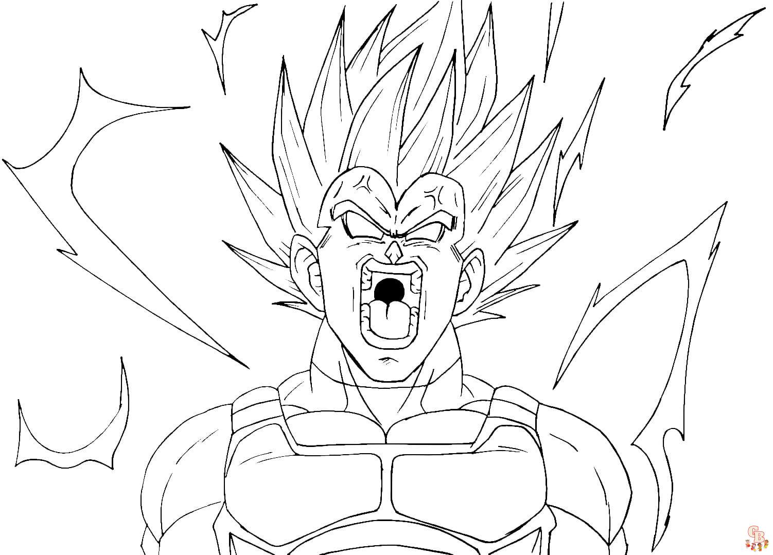 Unleash your creativity with vegeta dragon ball z coloring pages