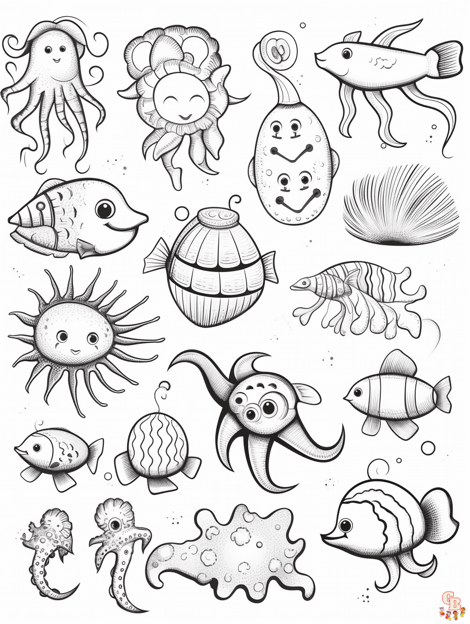 Dibujos de animales marinos para colorear