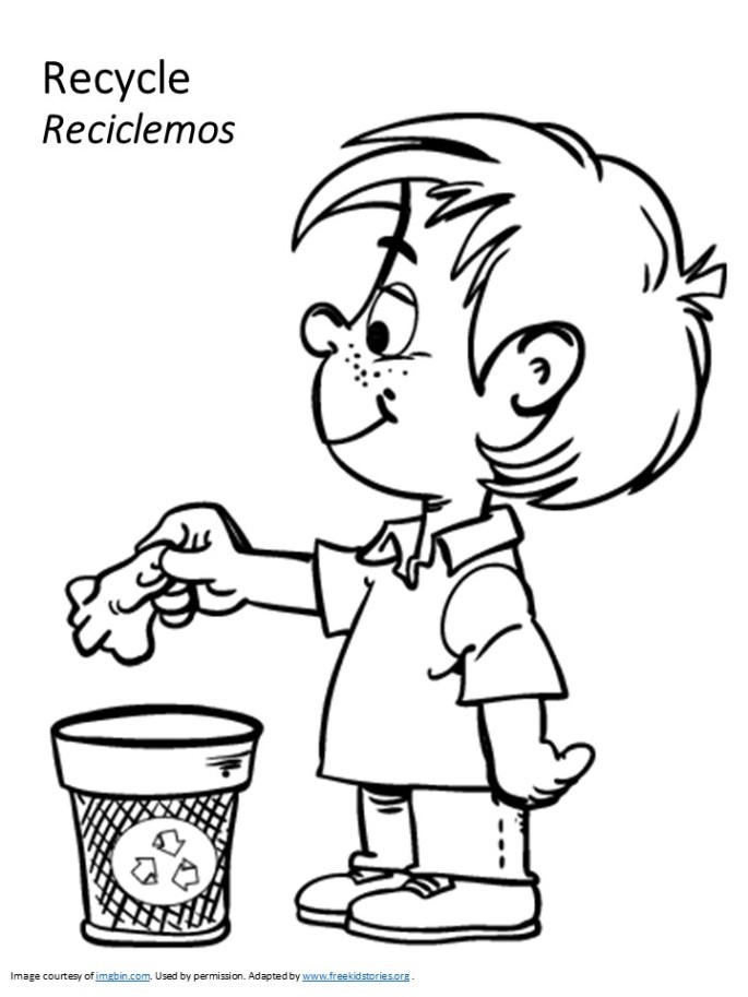 Earth day coloring pages â dãa de la tierra paginas para pintar â free kids stories