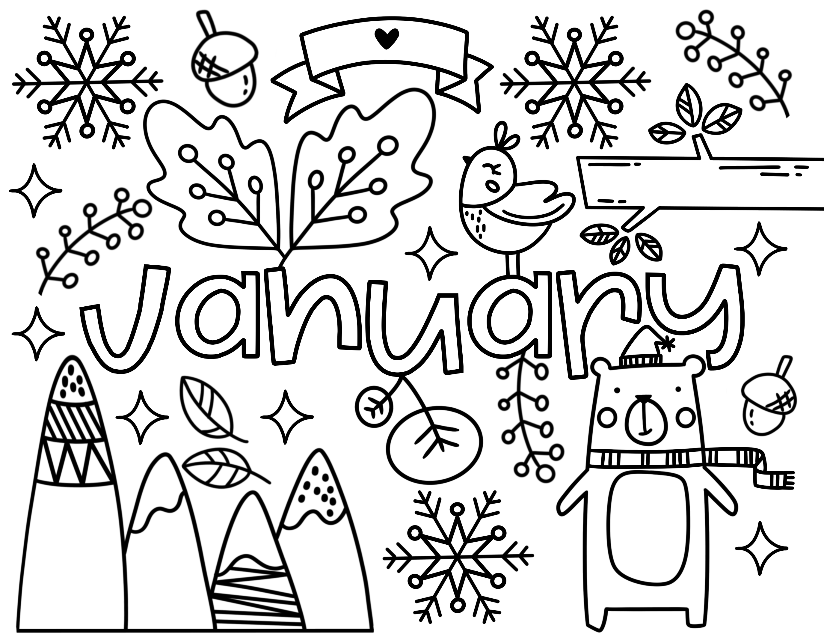 January coloring page enero hoja para colorear coloring pages to print coloring pages for kids coloring pages