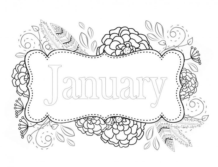 January coloring pag