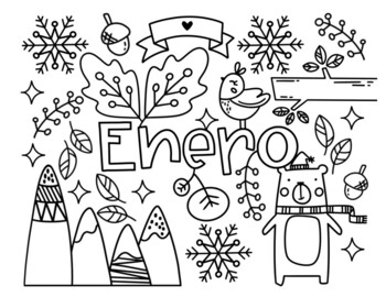 January coloring page enero hoja para colorear by teaching tutifruti