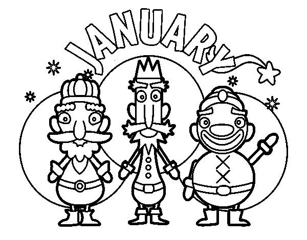 January coloring pages