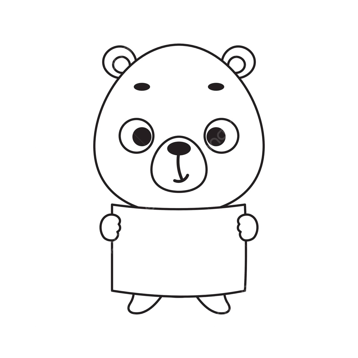 Cute bear coloring page for kids with educational value vector cat drawing bear drawing ring drawing png and vector with transparent background for free download