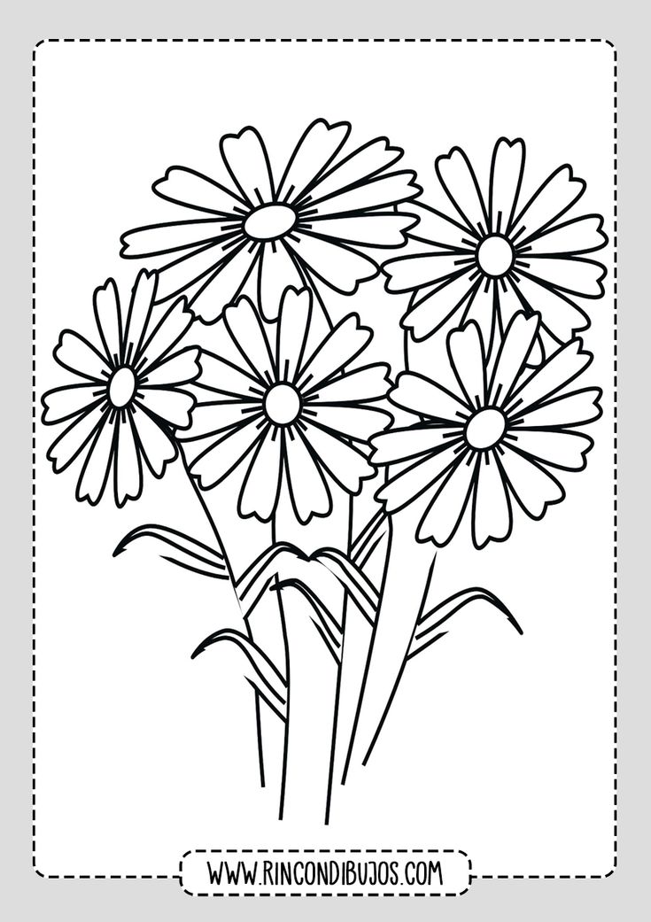 Dibujos de flores bonitas para colorear