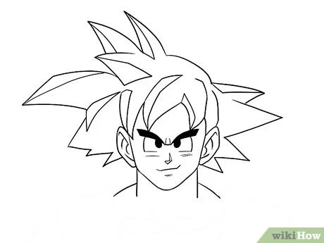 How to draw goku steps with pictures
