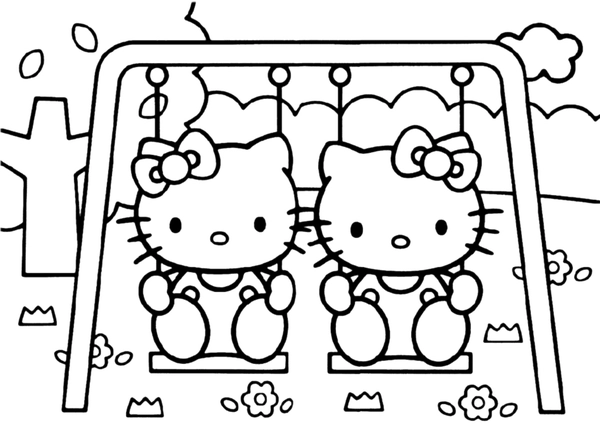 Ðï hello kitty on swing