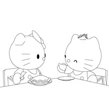 Hello kitty coloring pages