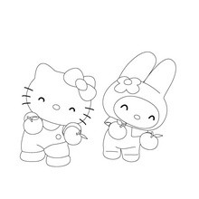 Hello kitty coloring pages