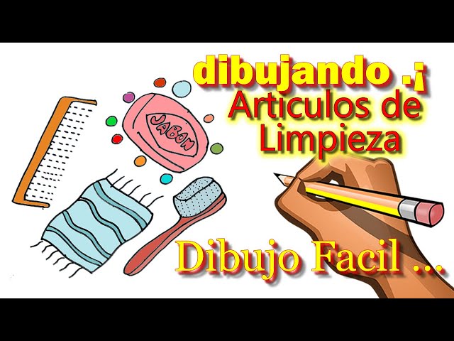 Coo dibujar articulos de lipieza personal paso a paso how to draw cleaning ites