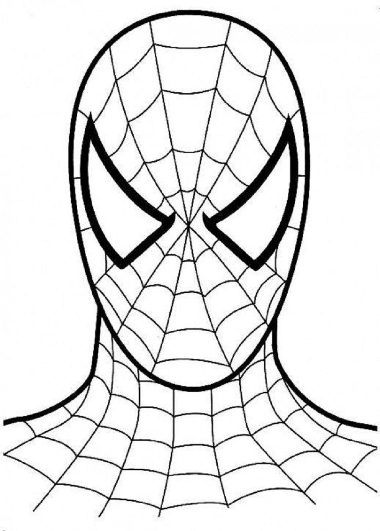 Spiderman coloring pages easy rosto do homem anha festa de aniversãrio do homem